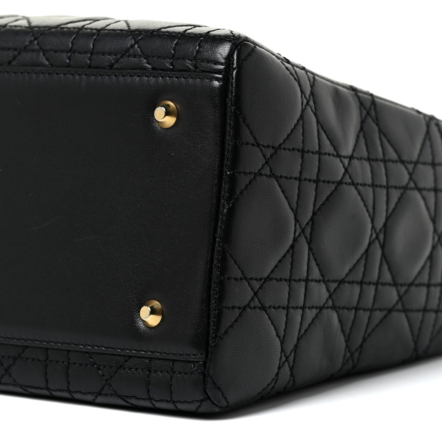 Lambskin Cannage Medium Lady Dior Black