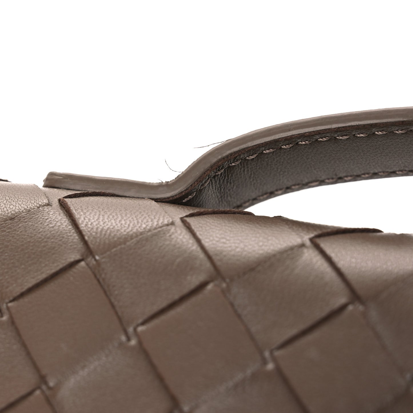 Nappa Intrecciato Long Andiamo Top Handle Clutch Pinecone