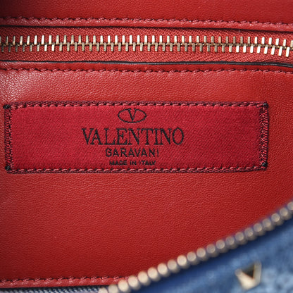Valentino Garavani Denim Rockstud Spike Belt Bag 85 Blue 6 of 6