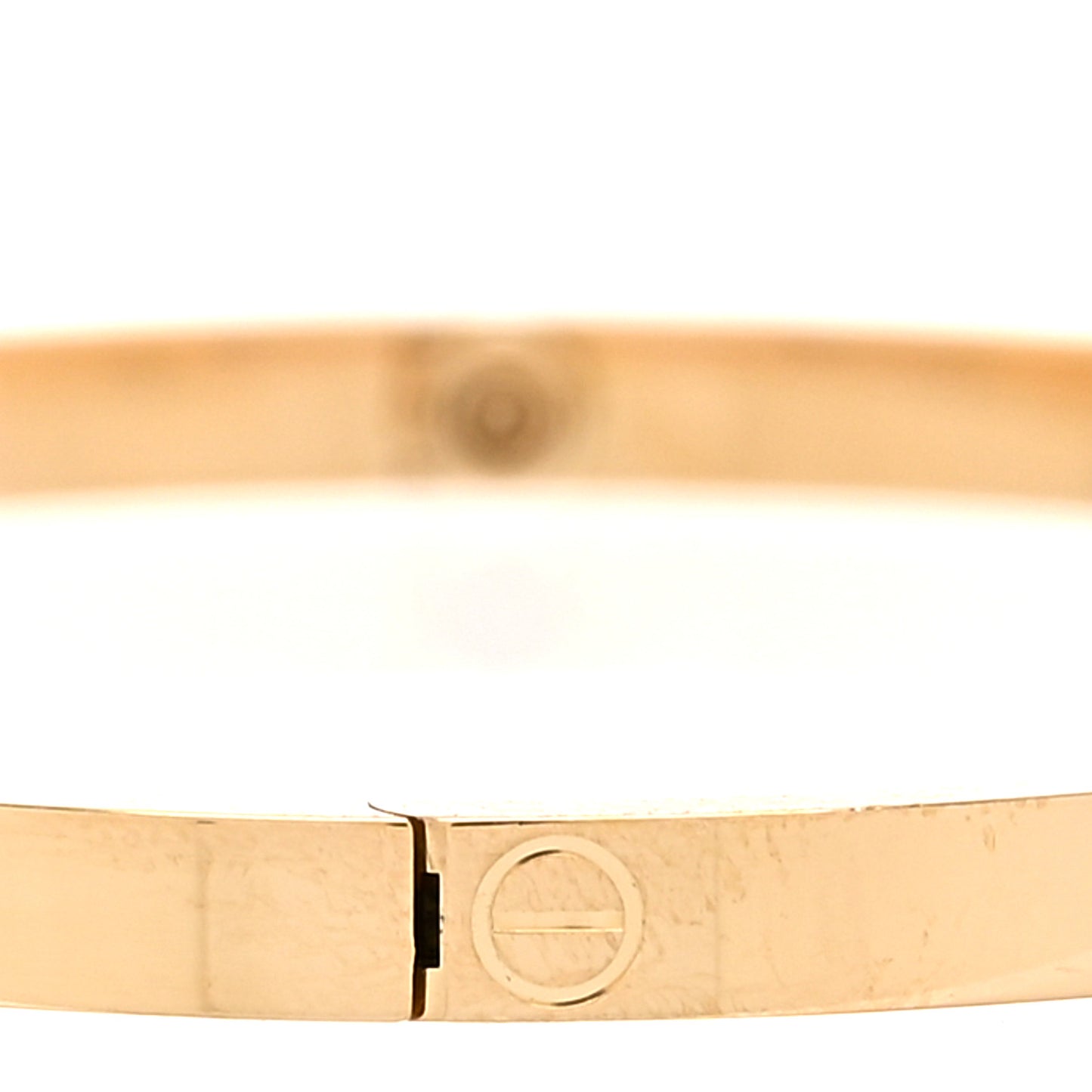 18K Yellow Gold 6 Diamond Small LOVE Bracelet 17
