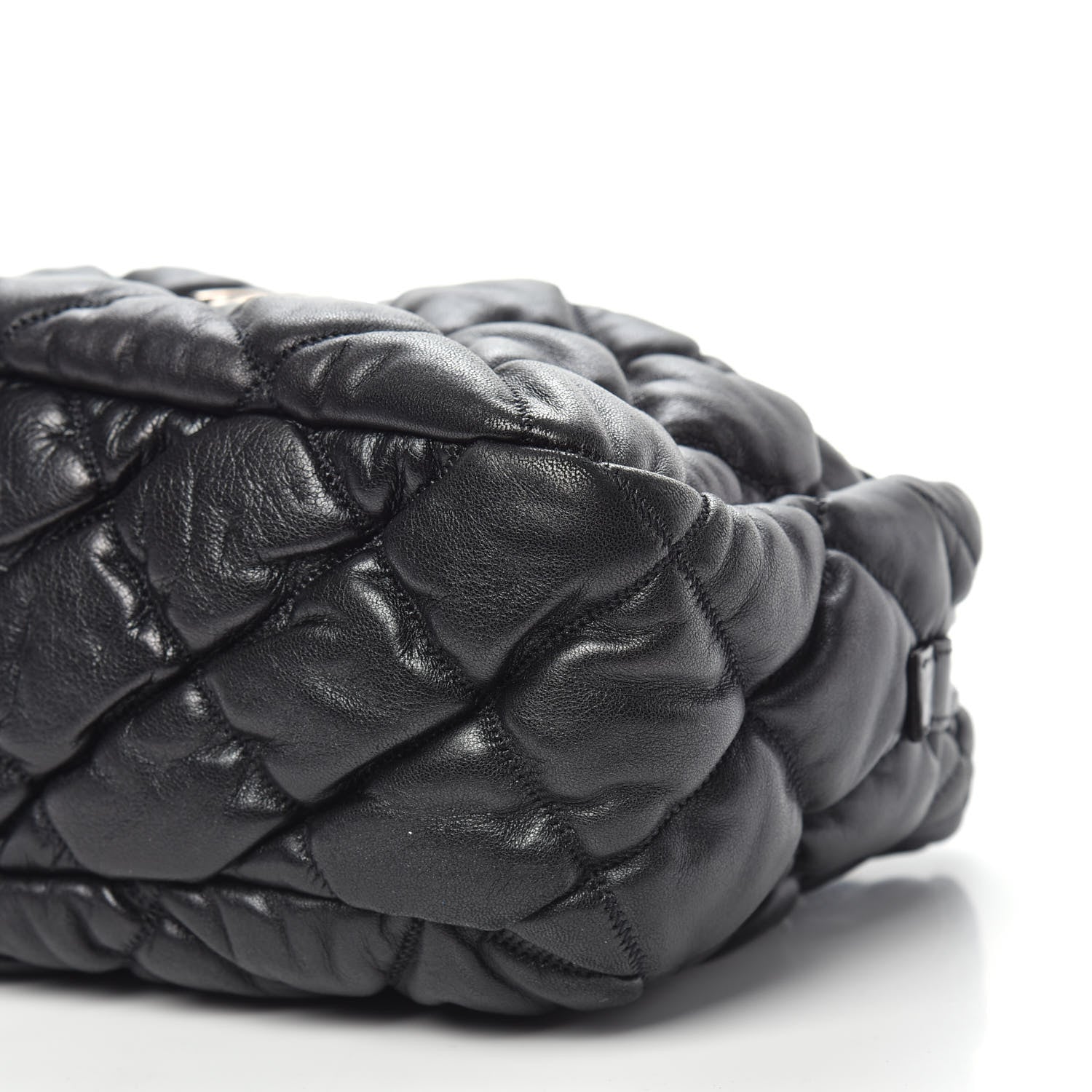 Chanel Lambskin Bubble Quilt Camera Case Black 10 of 10