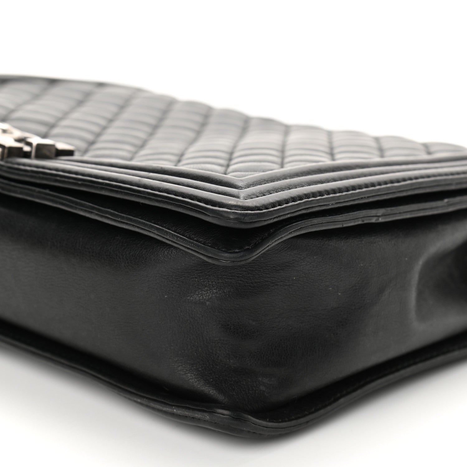 Chanel Lambskin Quilted Large Boy Flap Black 10 of 14