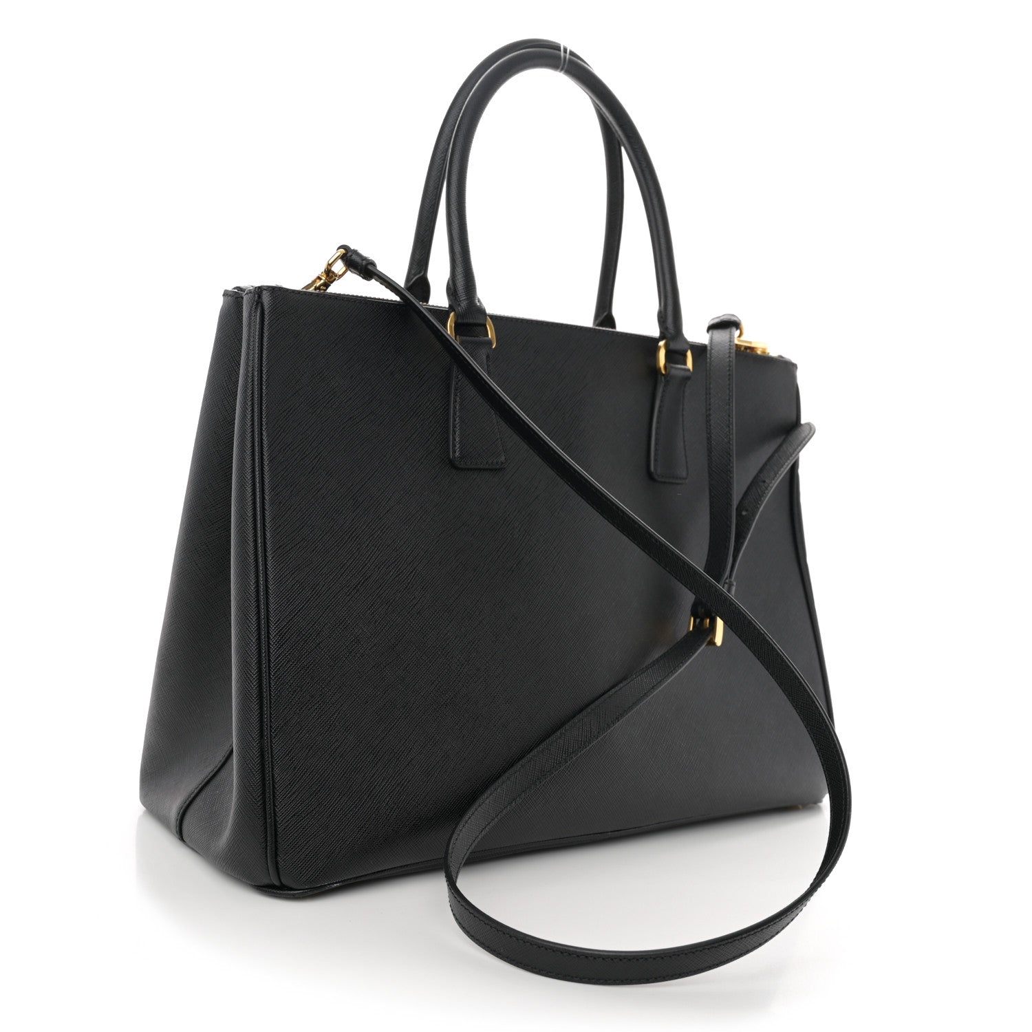 Prada Saffiano Lux Large Galleria Double Zip Tote Black 3 of 11
