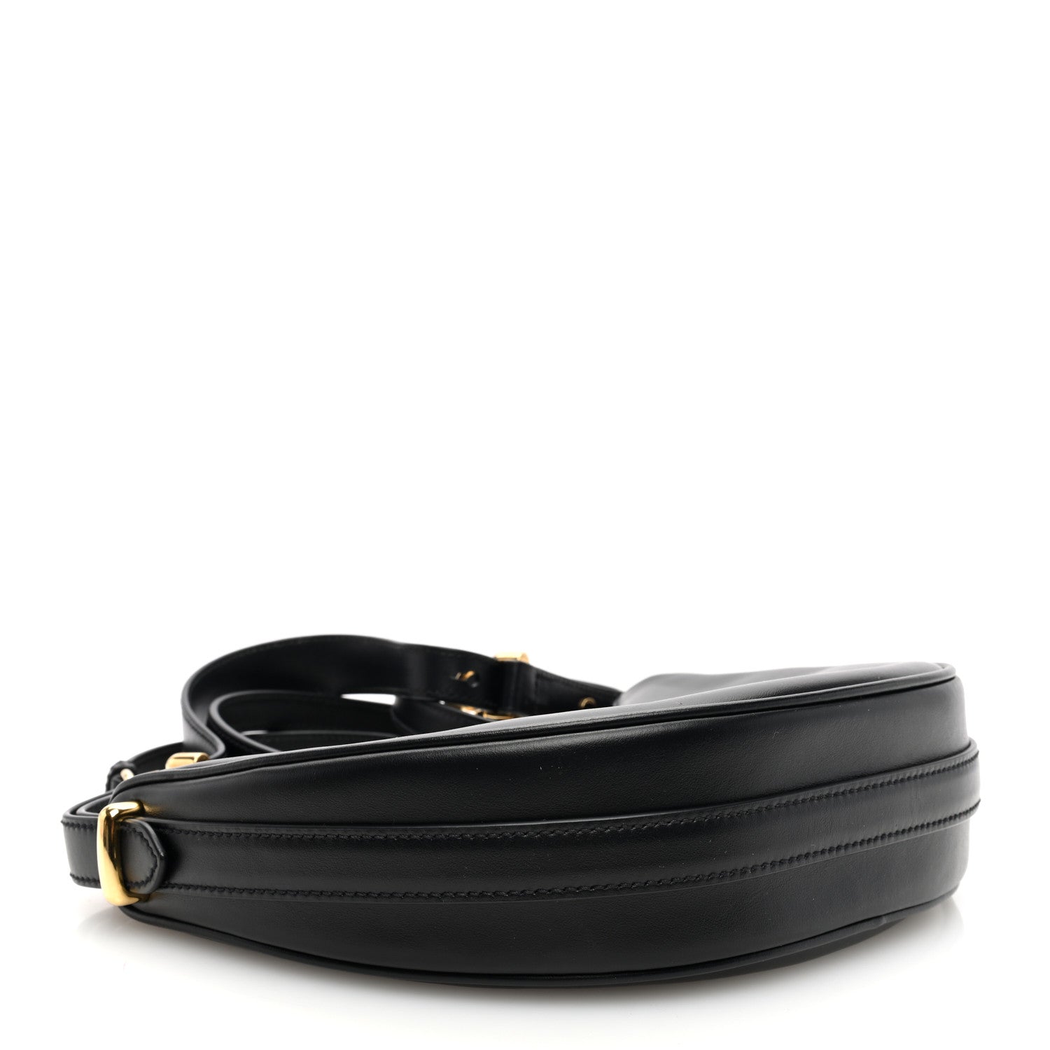 Prada Soft Calfskin Arque Shoulder Bag Black 4 of 9