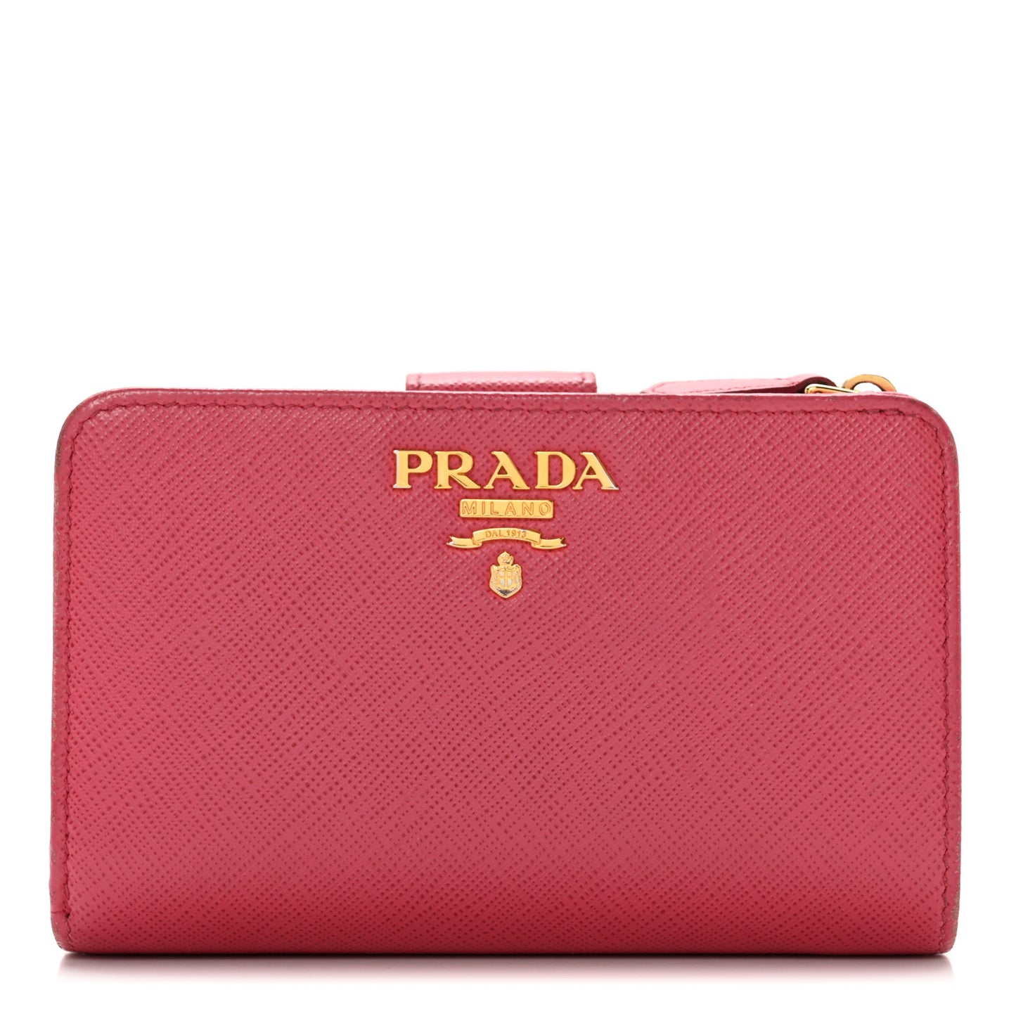 Saffiano Metal Compact Wallet Peonia