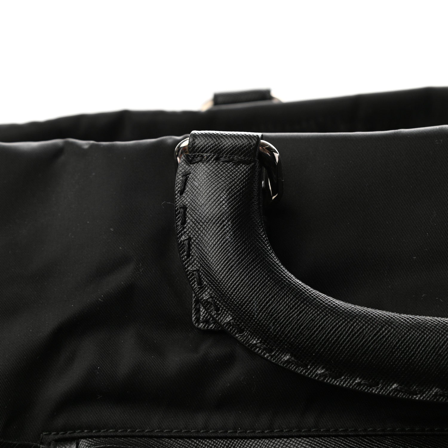 Prada Tessuto Nylon Saffiano Weekender Black 10 of 10
