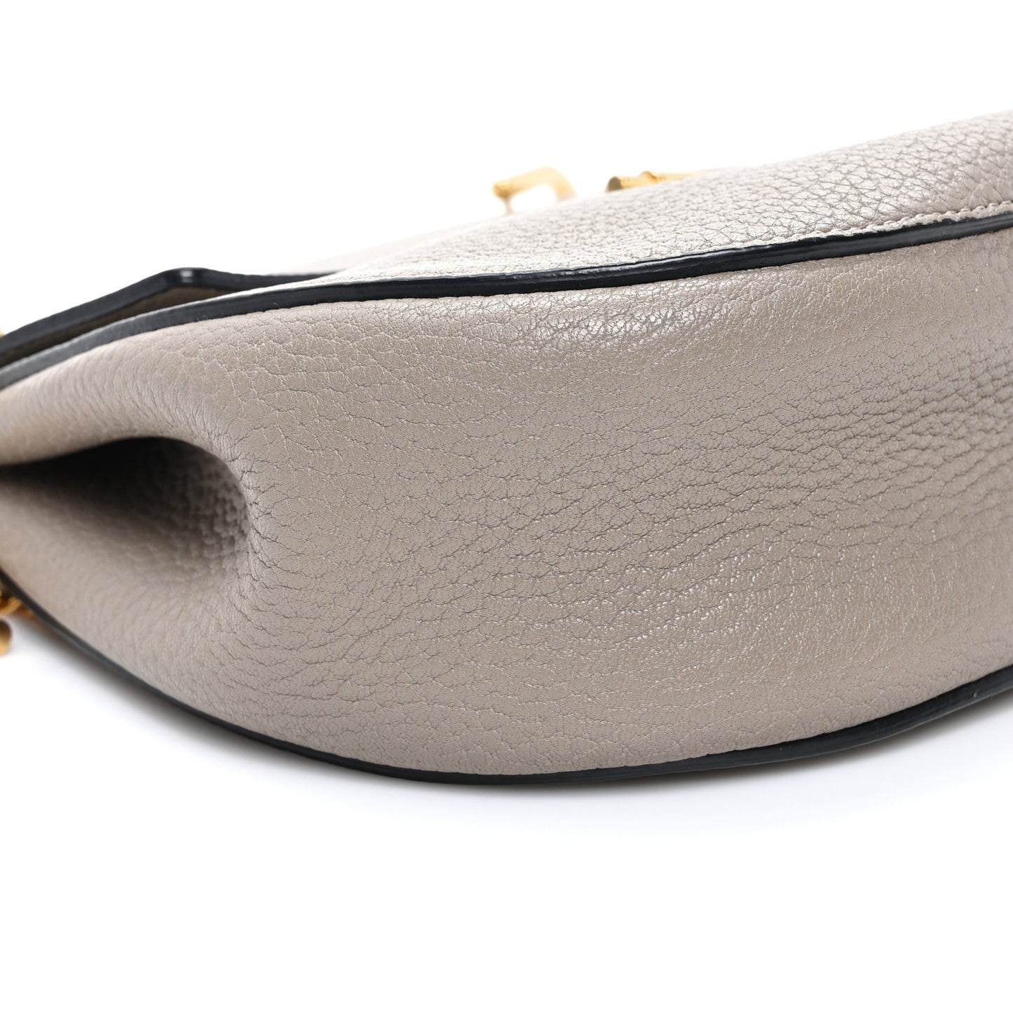 Grained Lambskin Mini Drew Shoulder Bag Motty Grey