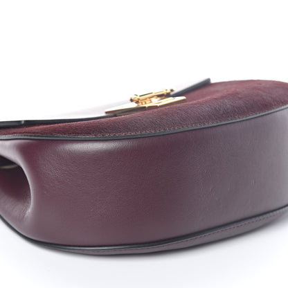 Chloe Calfskin Pony Hair Drew Shoulder Bag Sienna Red 8 of 9