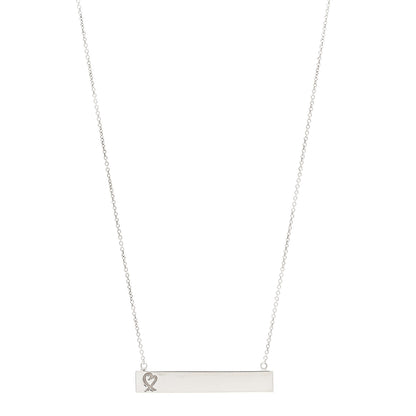 Tiffany Sterling Silver Paloma Picasso Loving Heart Bar Pendant Necklace 1 of 5