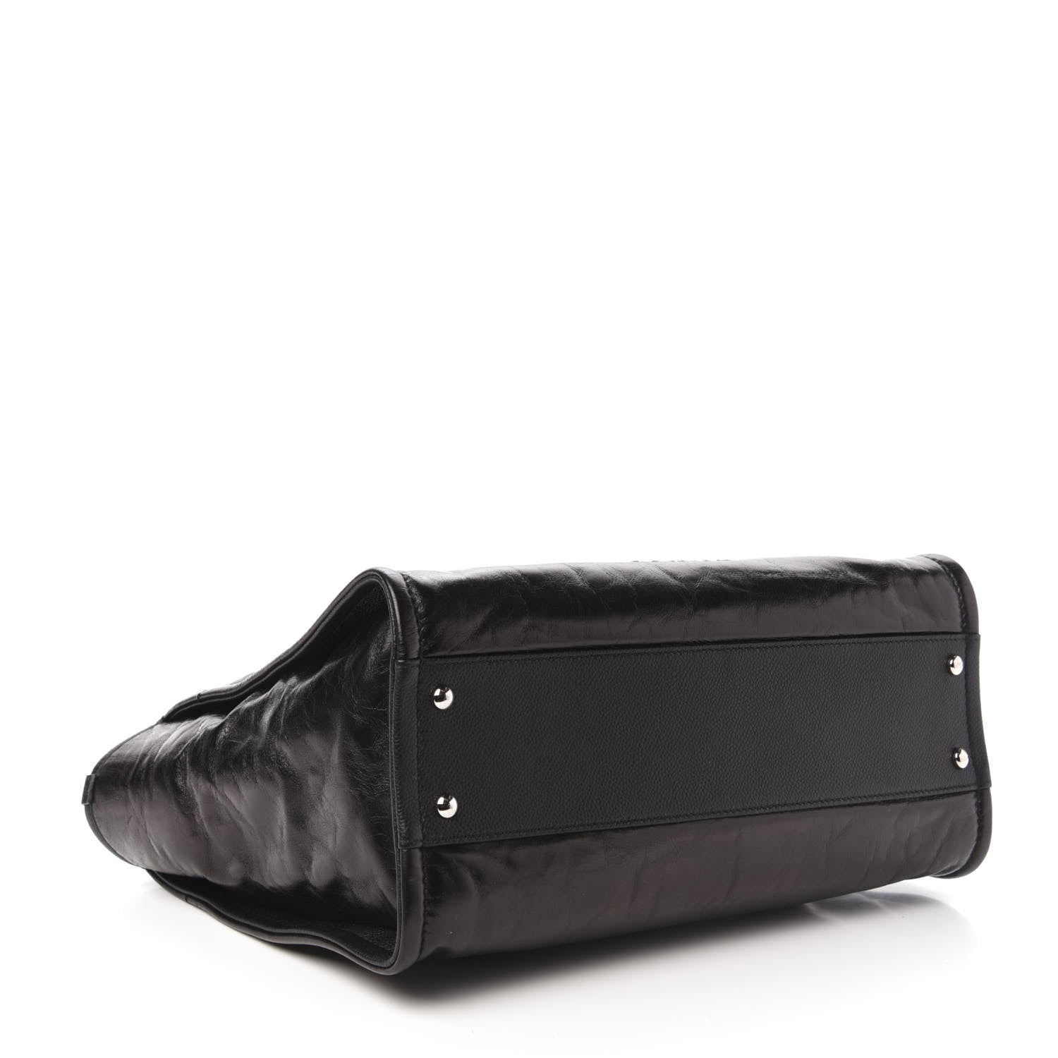 Chanel Glazed Calfskin Small Deauville Tote Black 4 of 10
