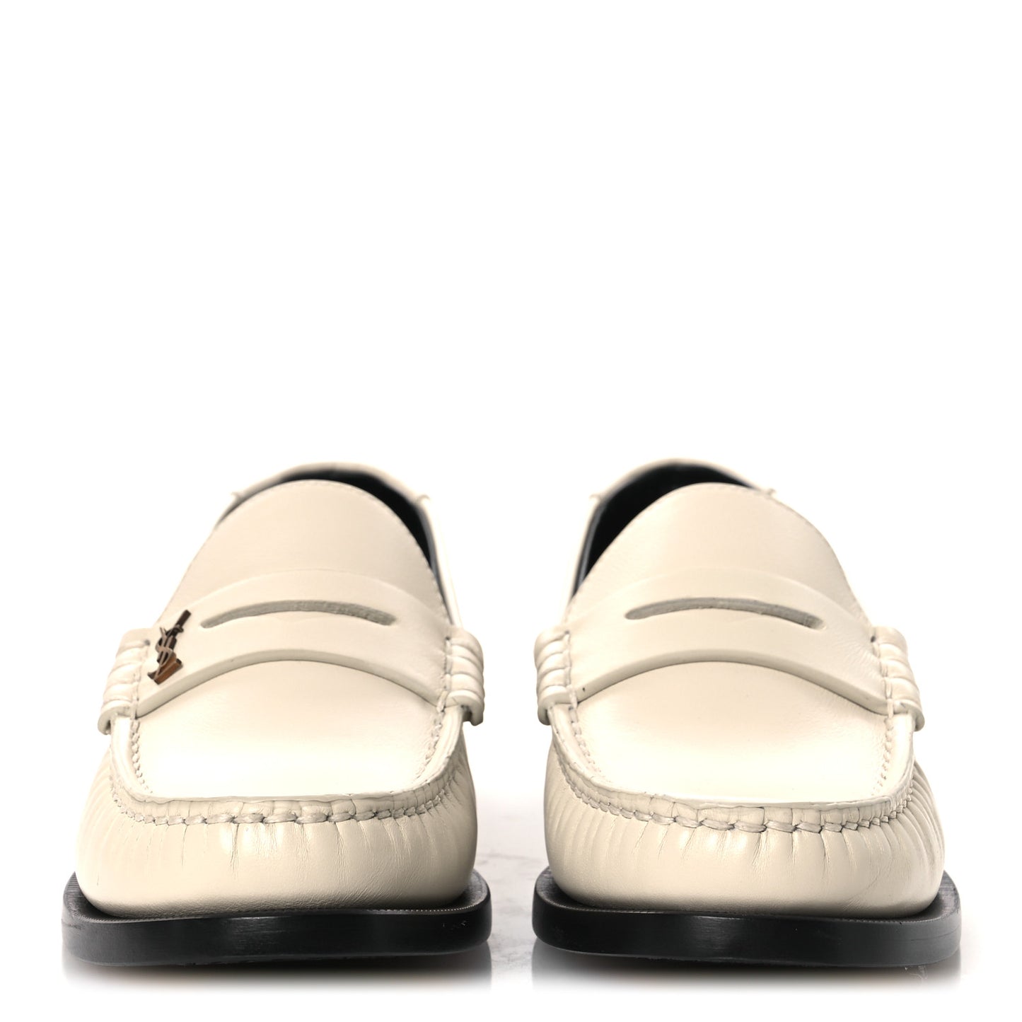 Calfskin Penny Loafers 36 Pearl