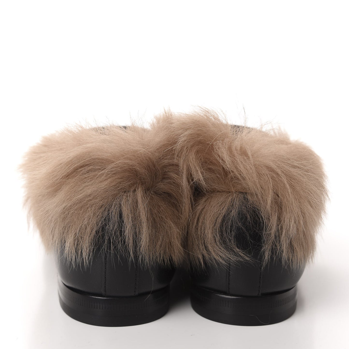 Malaga Kid Fur Womens Jordaan Loafers 40 Black Natural