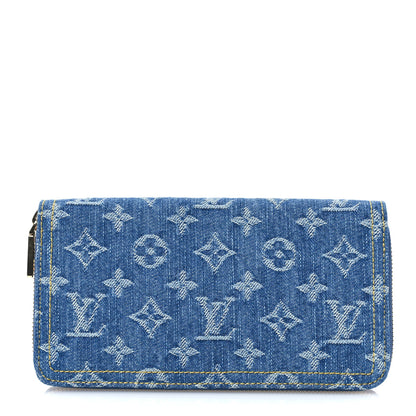 Louis Vuitton Monogram Denim Zippy Wallet NM Blue 1 of 7