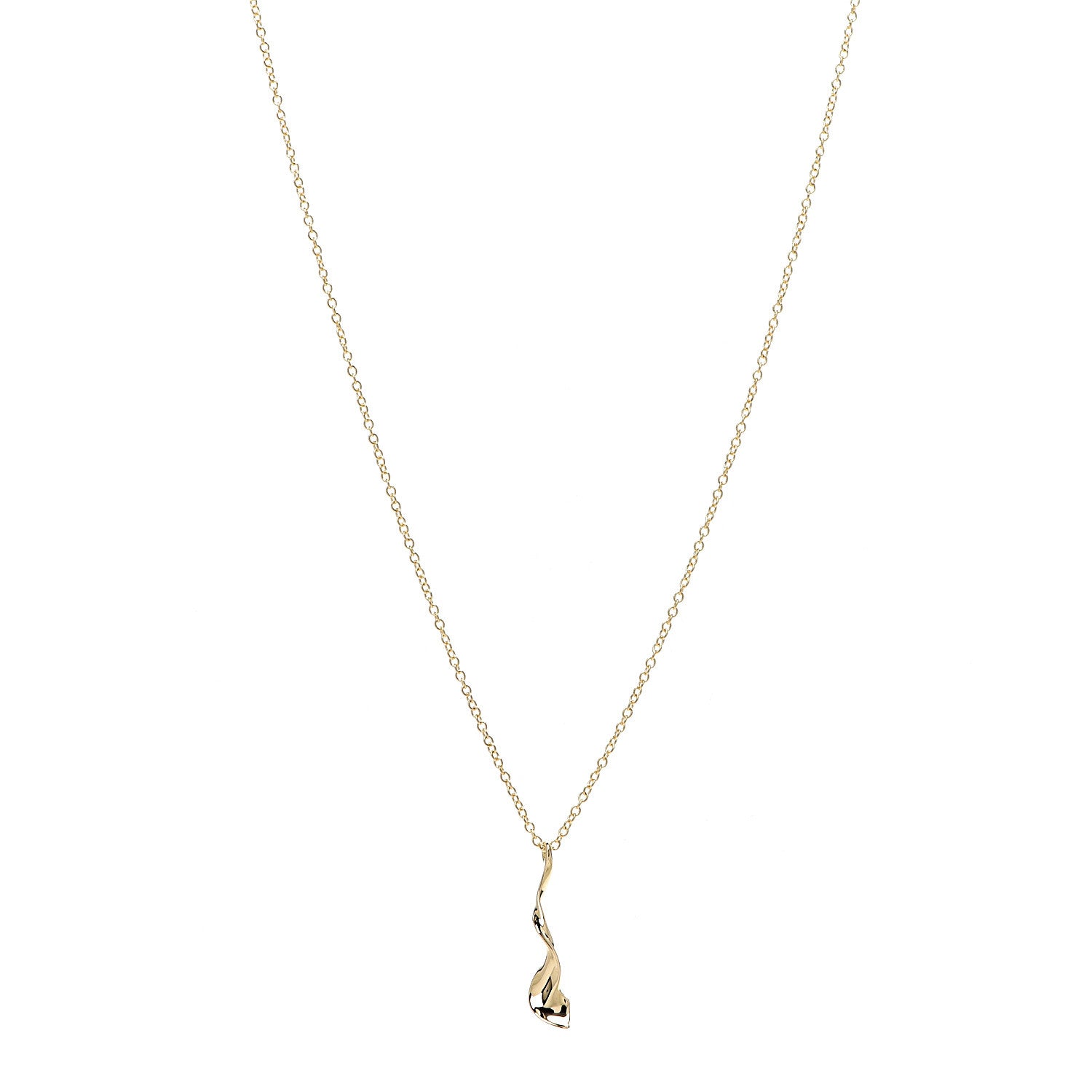 Tiffany 18K Yellow Gold Frank Gehry Orchid Pendant Necklace 1 of 6