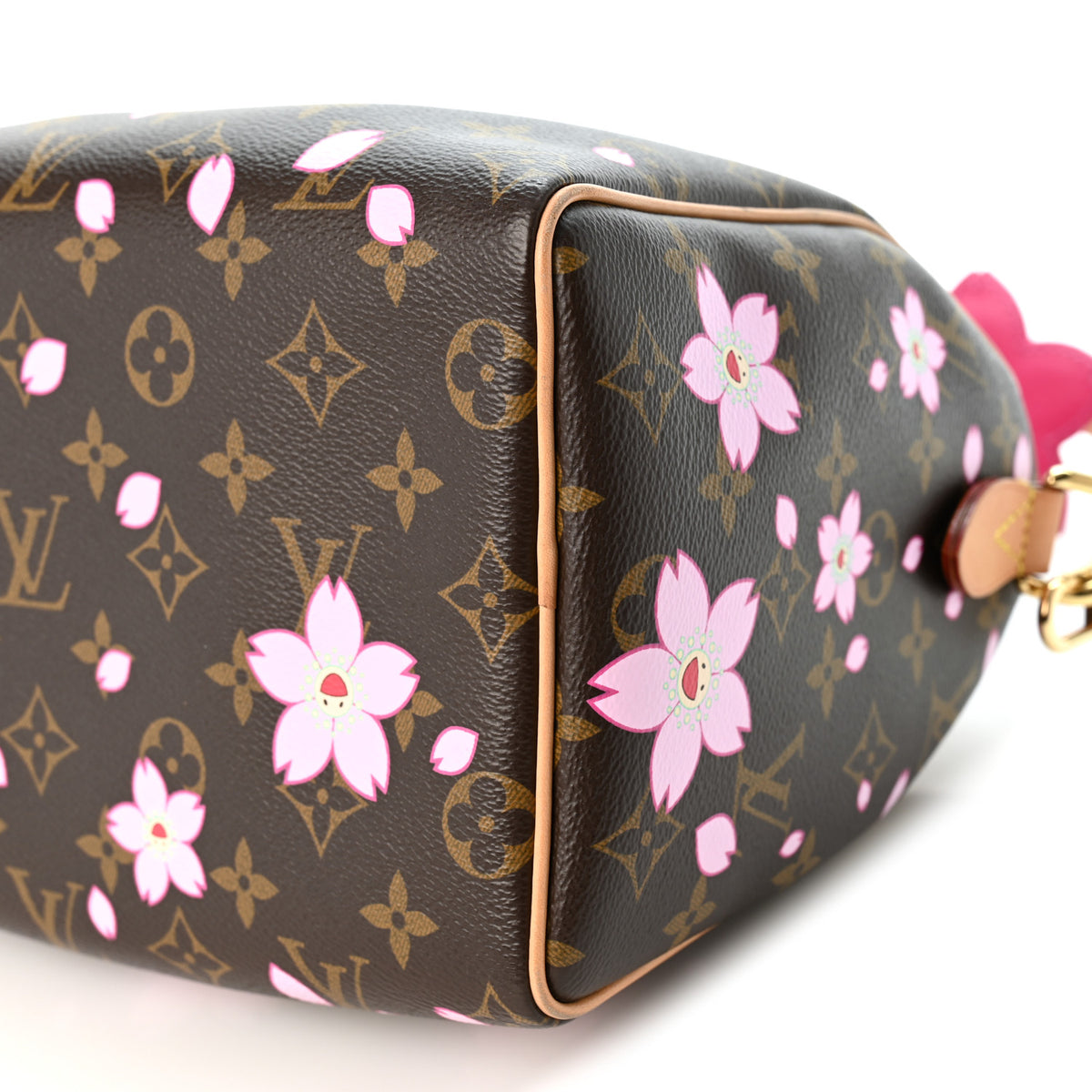 Louis Vuitton LV X TM Monogram Cherry Blossom Speedy Bandouliere 25 Sakura Brown 9 of 9