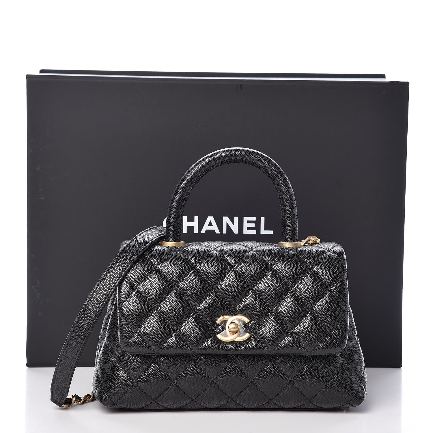 Chanel Caviar Quilted Mini Coco Handle Flap Black 10 of 10