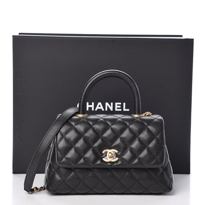 Chanel Caviar Quilted Mini Coco Handle Flap Black 10 of 10