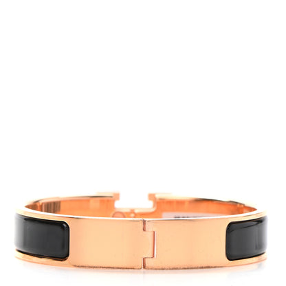 Hermes Enamel Narrow Clic Clac H Bracelet PM Black 3 of 5