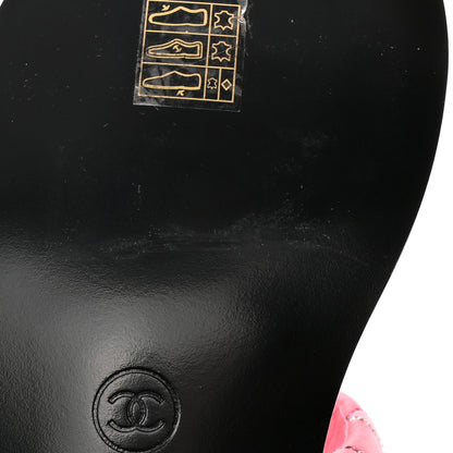 Chanel Lambskin Crystal Stitched CC Thong Sandals 35 Pink 11 of 12