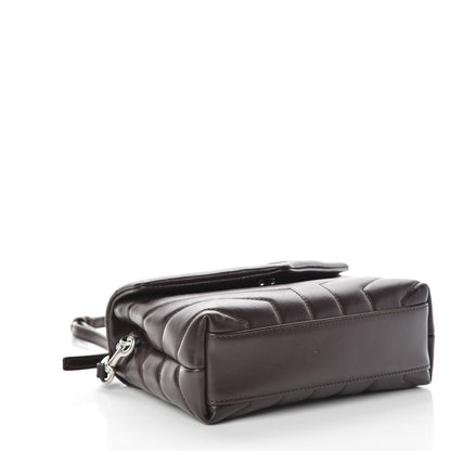 Saint Laurent Calfskin Y Quilted Monogram Toy Loulou Crossbody Bag Black Tulipe 4 of 11