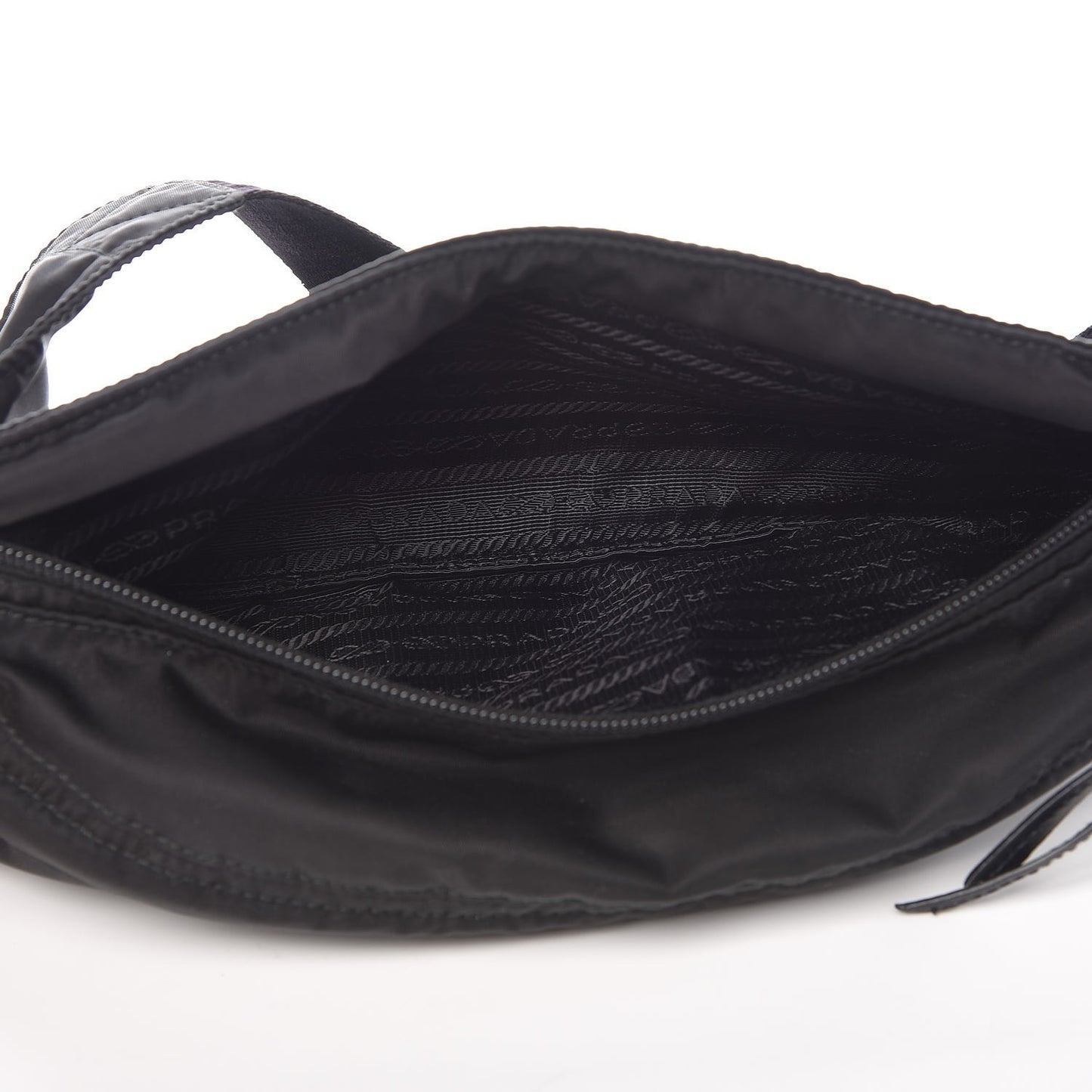 Tessuto Nylon Saffiano Belt Bag Black