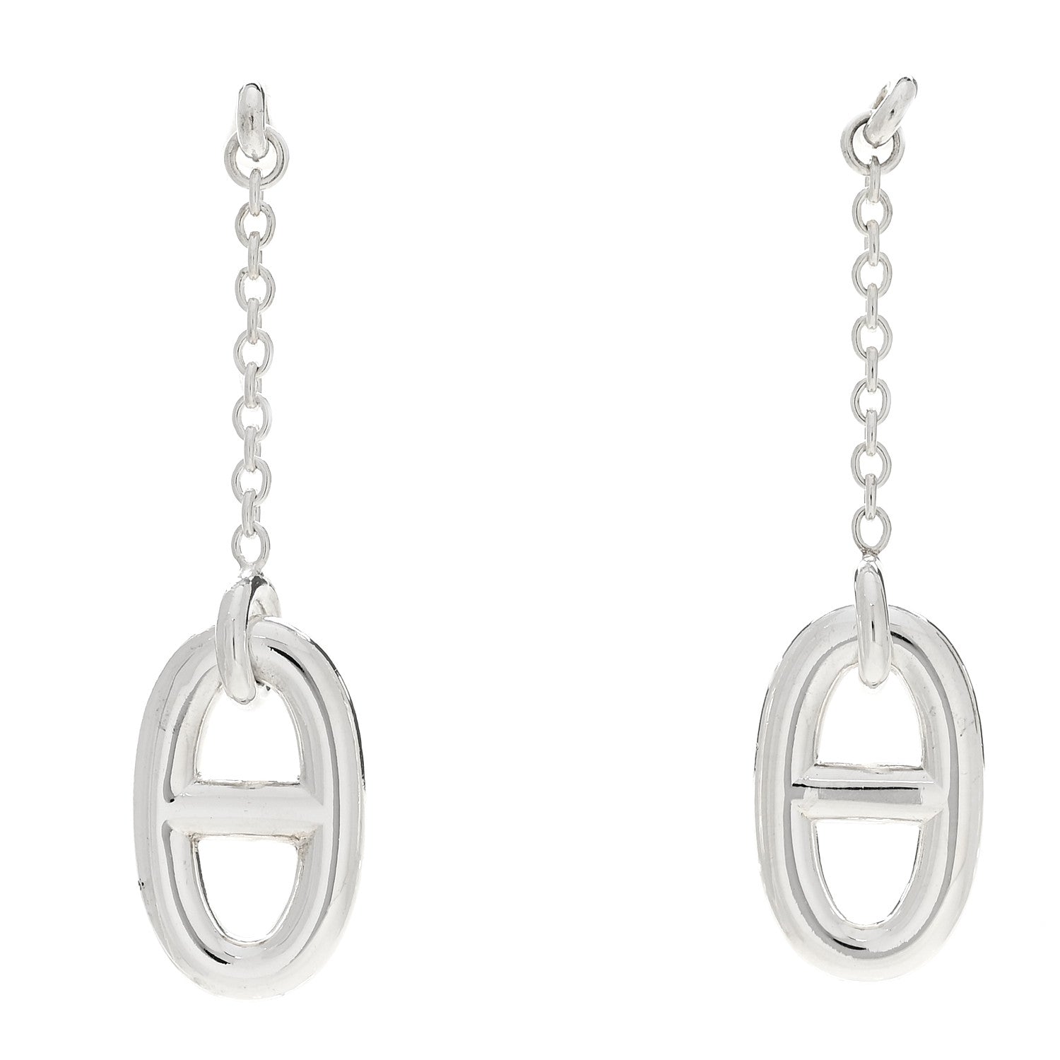Hermes Sterling Silver Farandole Drop Earrings 1 of 5