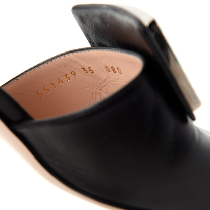 Gucci Malaga Kid Crystal Square G Madelyn Mules 35 Black 10 of 11