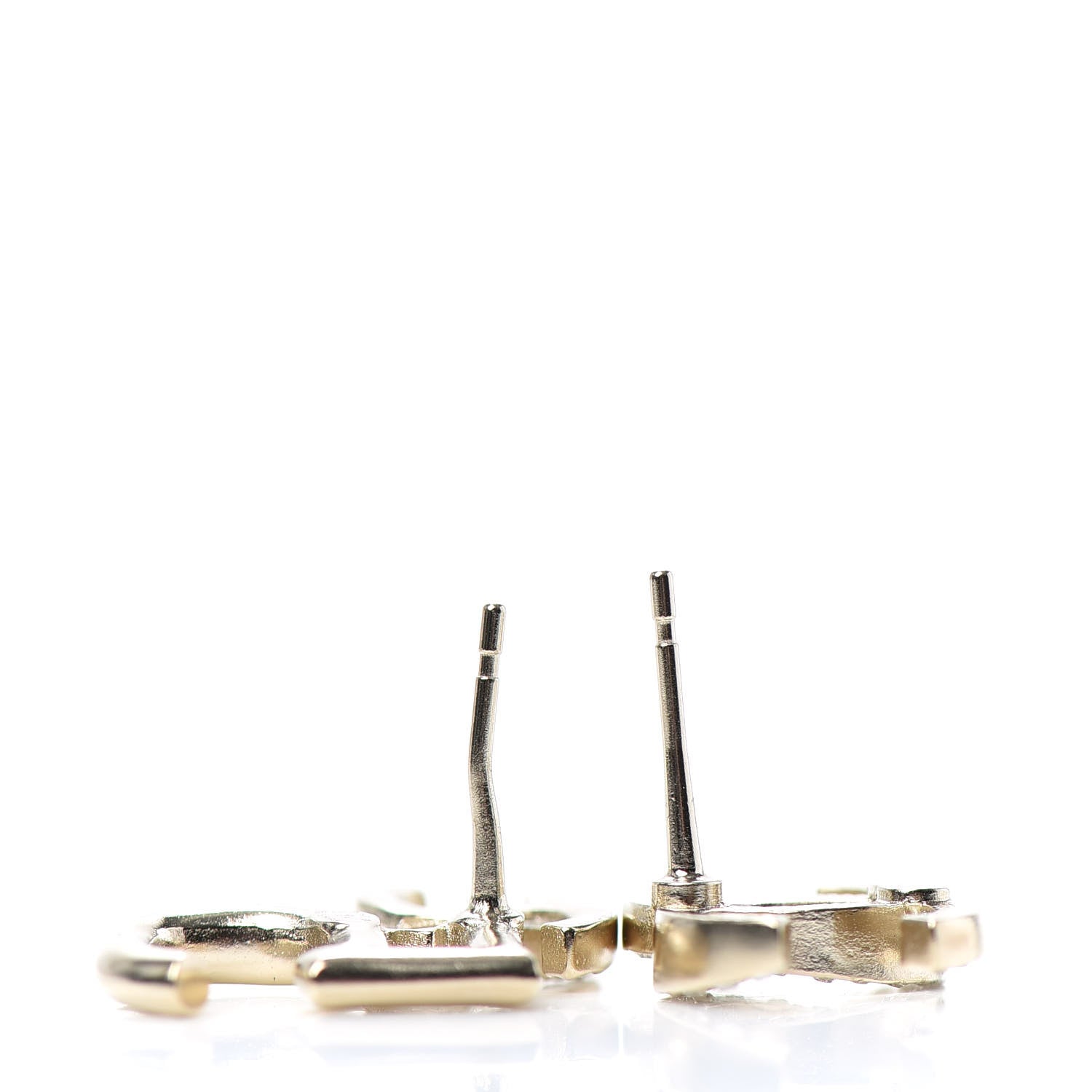 Chanel Crystal CC No 5 Earrings Gold 3 of 4
