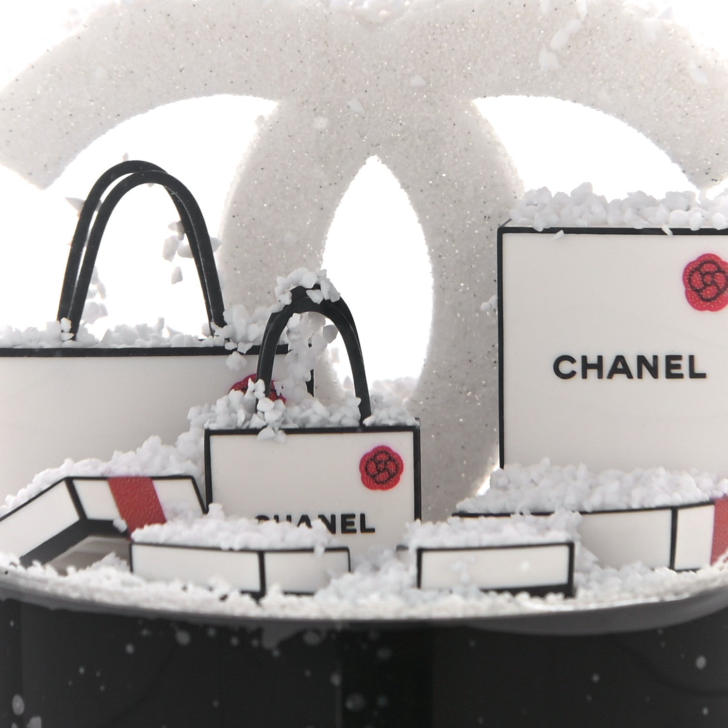Chanel Glass CC Shopping Bag Snow Globe 4 of 6