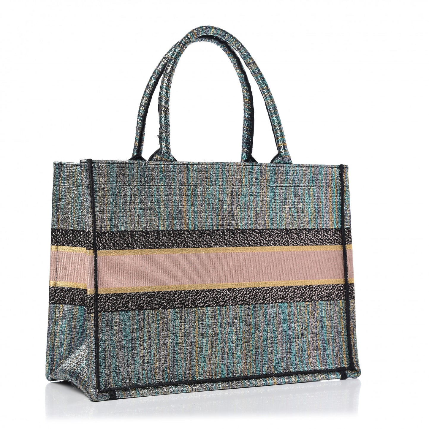 Metallic Toile Medium Middle East Rose Gold Book Tote