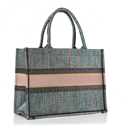 Christian Dior Metallic Toile Medium Middle East Rose Gold Book Tote 3 of 9