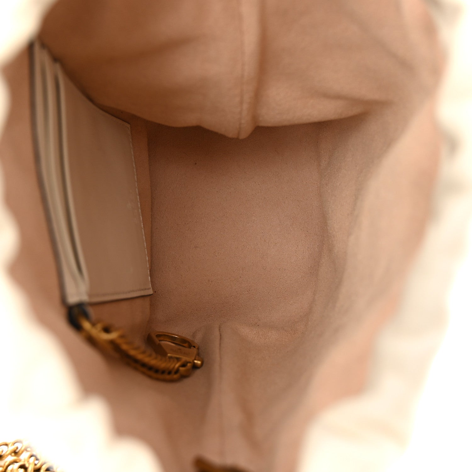 Gucci Calfskin Matelasse Mini GG Marmont 2.0 Bucket Bag White 5 of 10