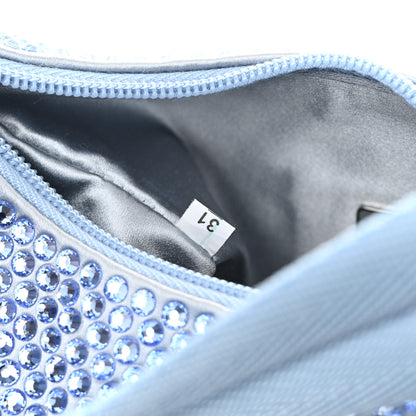 Prada Satin Crystal Mini Re-Edition 2000 Bag Celeste 7 of 12