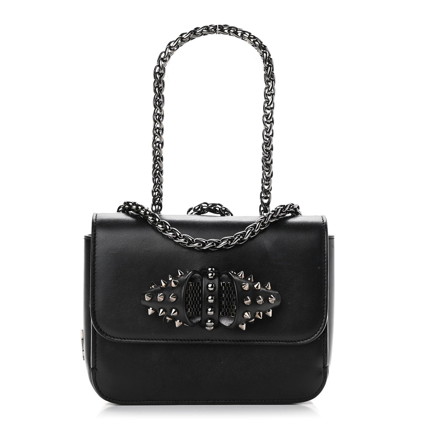 Calfskin Baby Sweety Charity NV Shoulder Bag Black