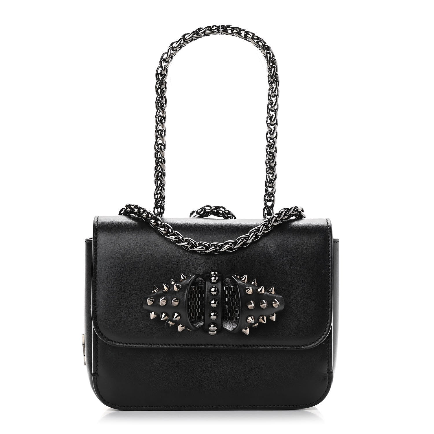 Christian Louboutin Calfskin Baby Sweety Charity NV Shoulder Bag Black 1 of 12