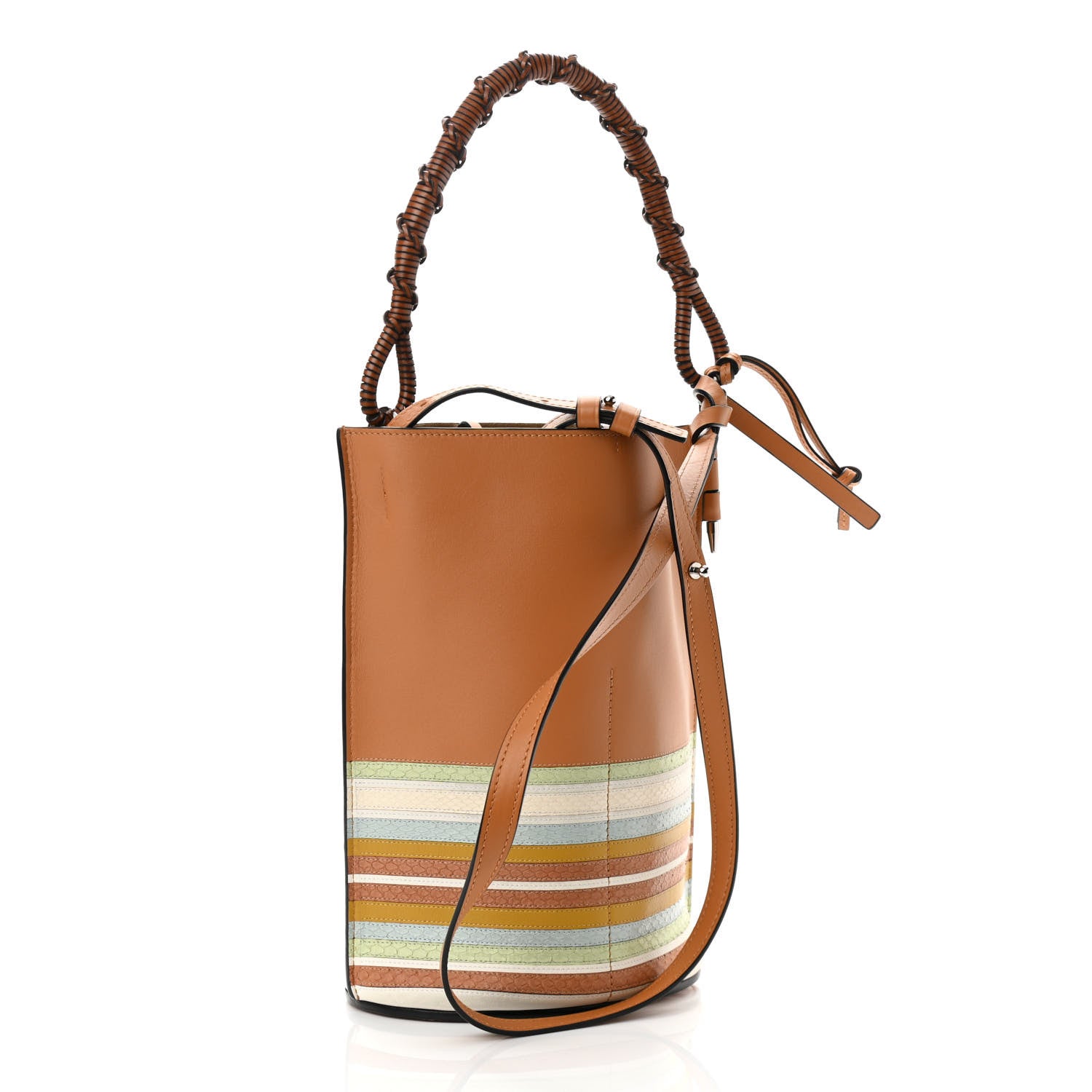Loewe Calfskin Snakeskin Marine Gate Bucket Bag Multicolor 3 of 9