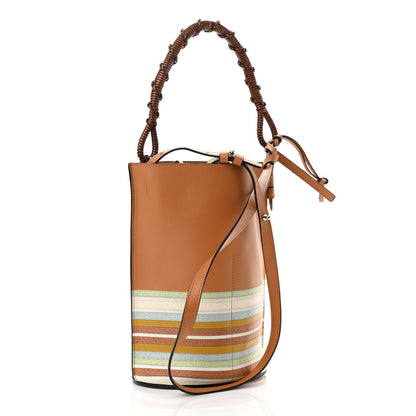 Loewe Calfskin Snakeskin Marine Gate Bucket Bag Multicolor 3 of 9