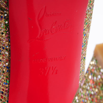 Christian Louboutin Glitter Bibi 140 Pumps 37.5 Gold 7 of 7