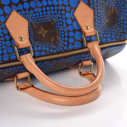 Louis Vuitton Monogram Kusama Town Speedy 30 Blue 11 of 13