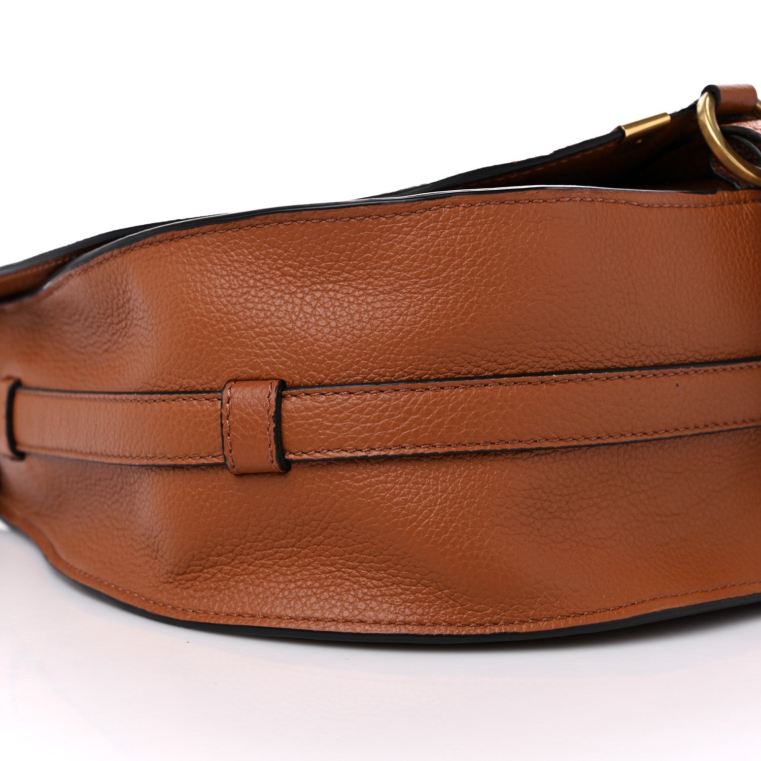 Chloe Calfskin Medium Marcie Round Crossbody Bag Tan 7 of 8