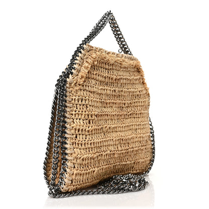 Stella McCartney Raffia Mini Falabella Fold Over Tote Natural 3 of 8