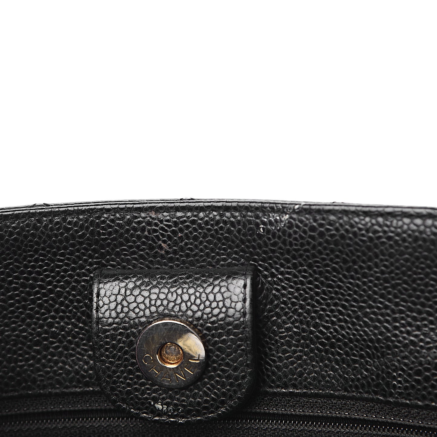 Caviar Quilted Petit Shopping Tote PST Black