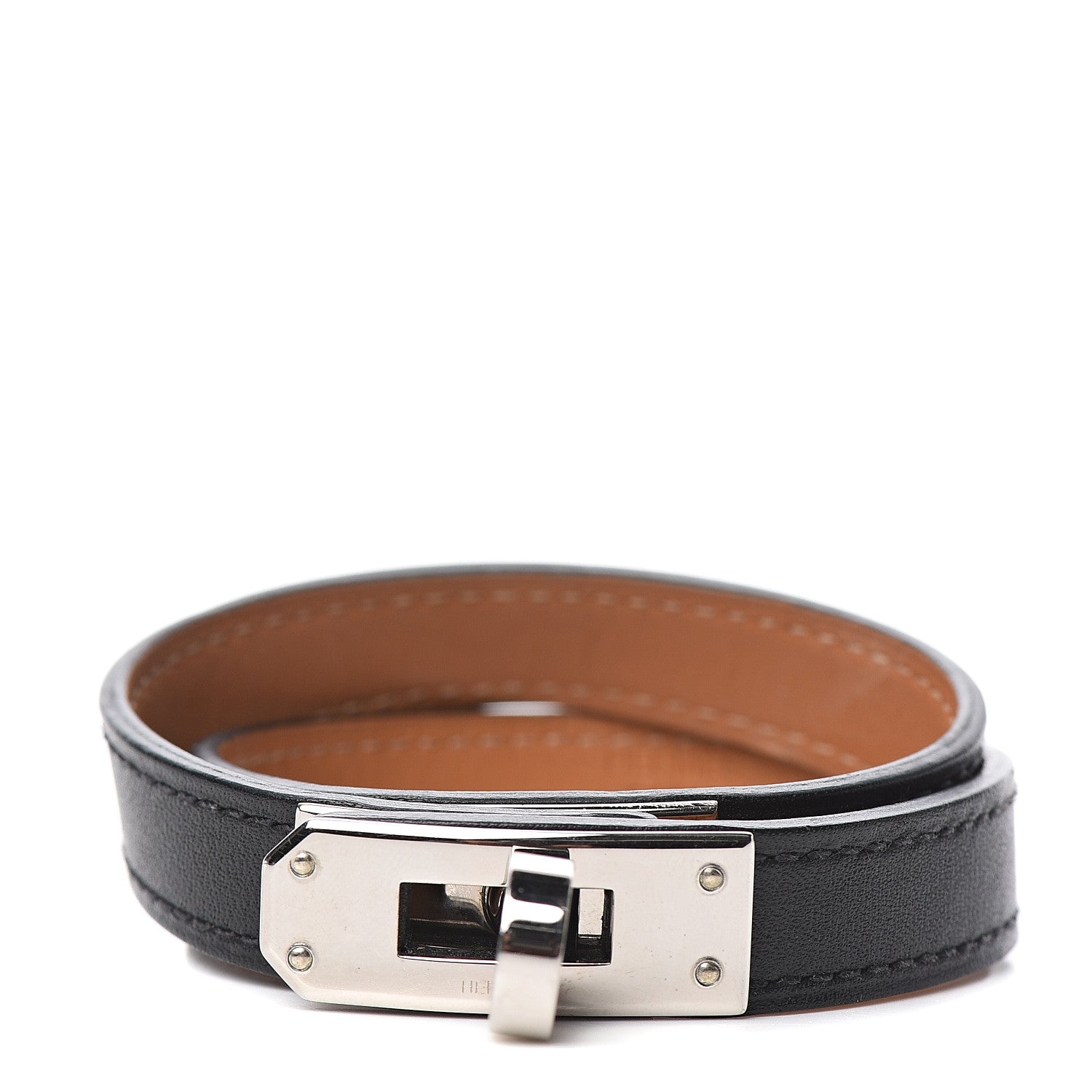 Hermes Swift Kelly Double Tour Bracelet S Black 1 of 5