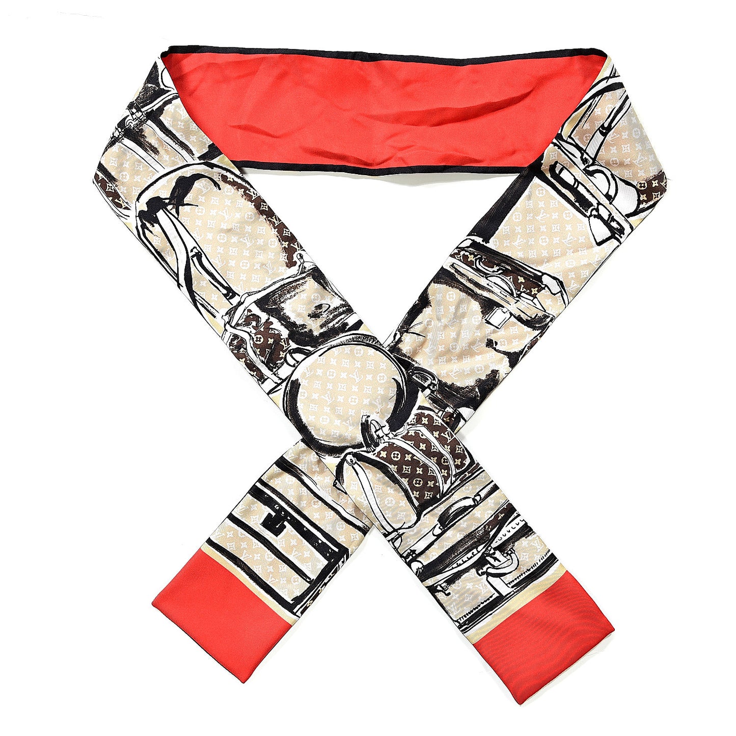 Silk Monogram Trunks Bandeau Brown