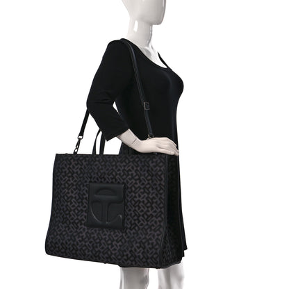 Telfar Monogram Jacquard Large Shopping Bag Black 2 of 8