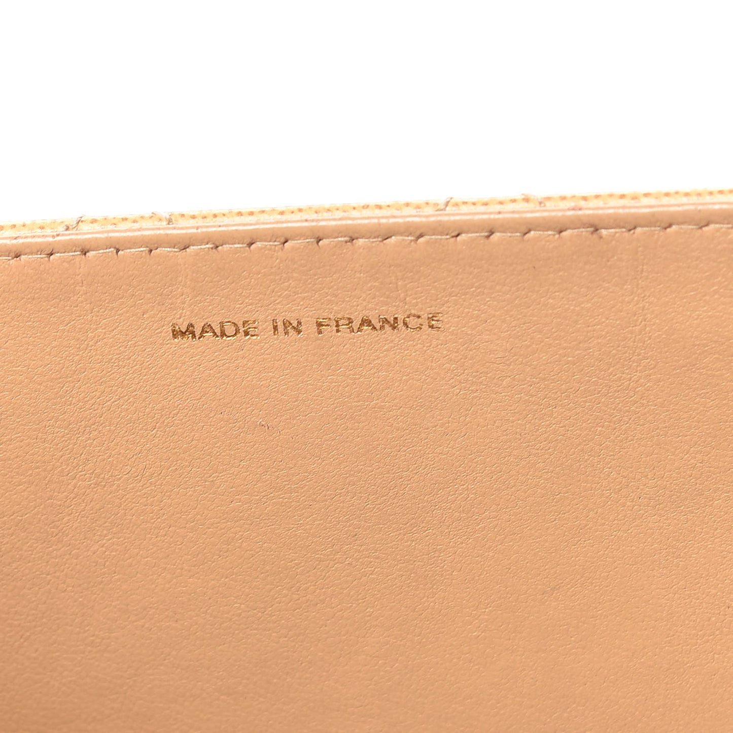 Caviar Stitched Jumbo Single Flap Beige