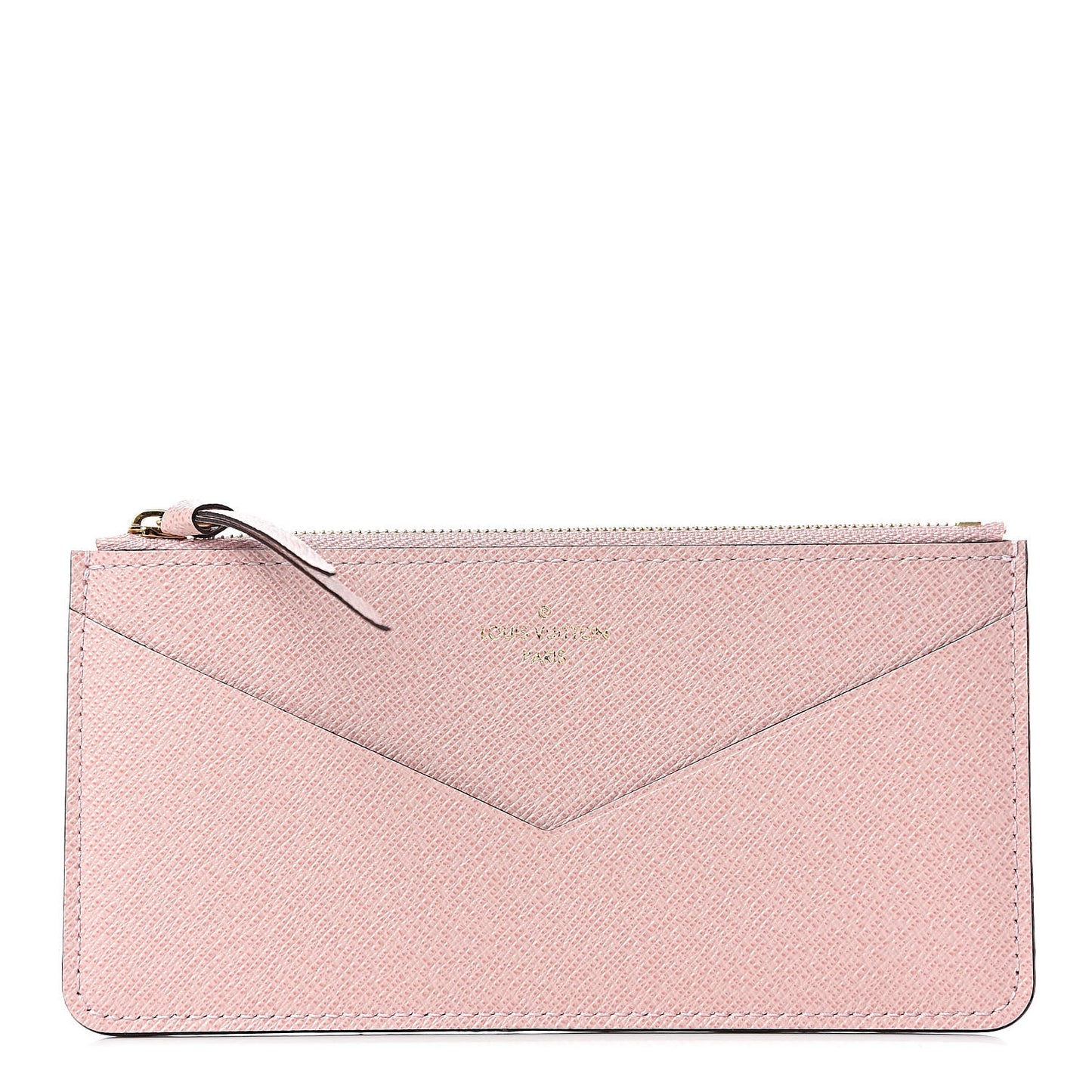 Calfskin Jeanne Wallet Zippered Insert Rose Ballerine