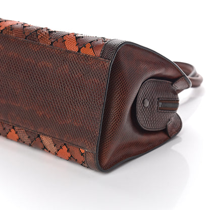 Bottega Veneta Ayers Karung Intrecciato Patchwork Shoulder Bag Ash Scuro Rust Clay 8 of 13