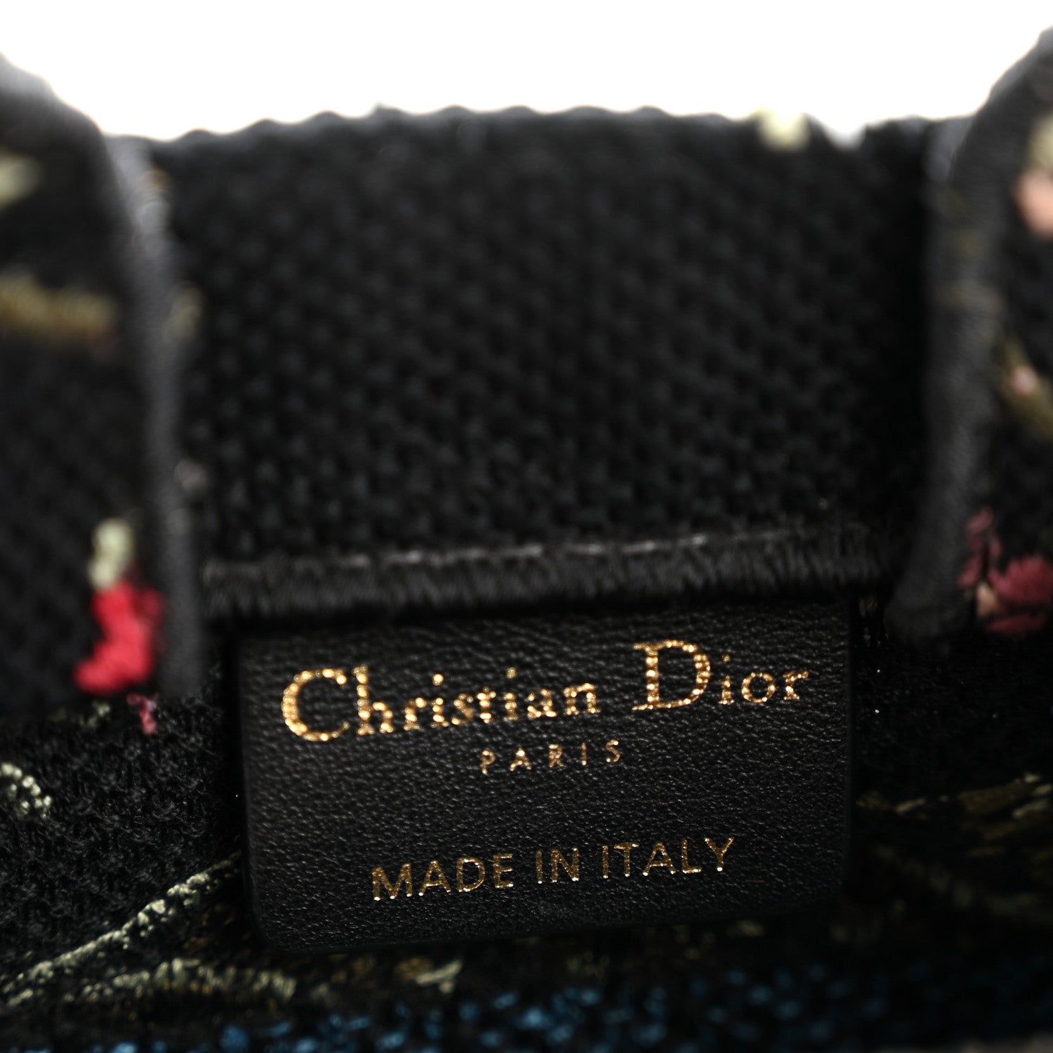 Christian Dior Raffia Embroidered Petites Fleurs Mini Book Tote