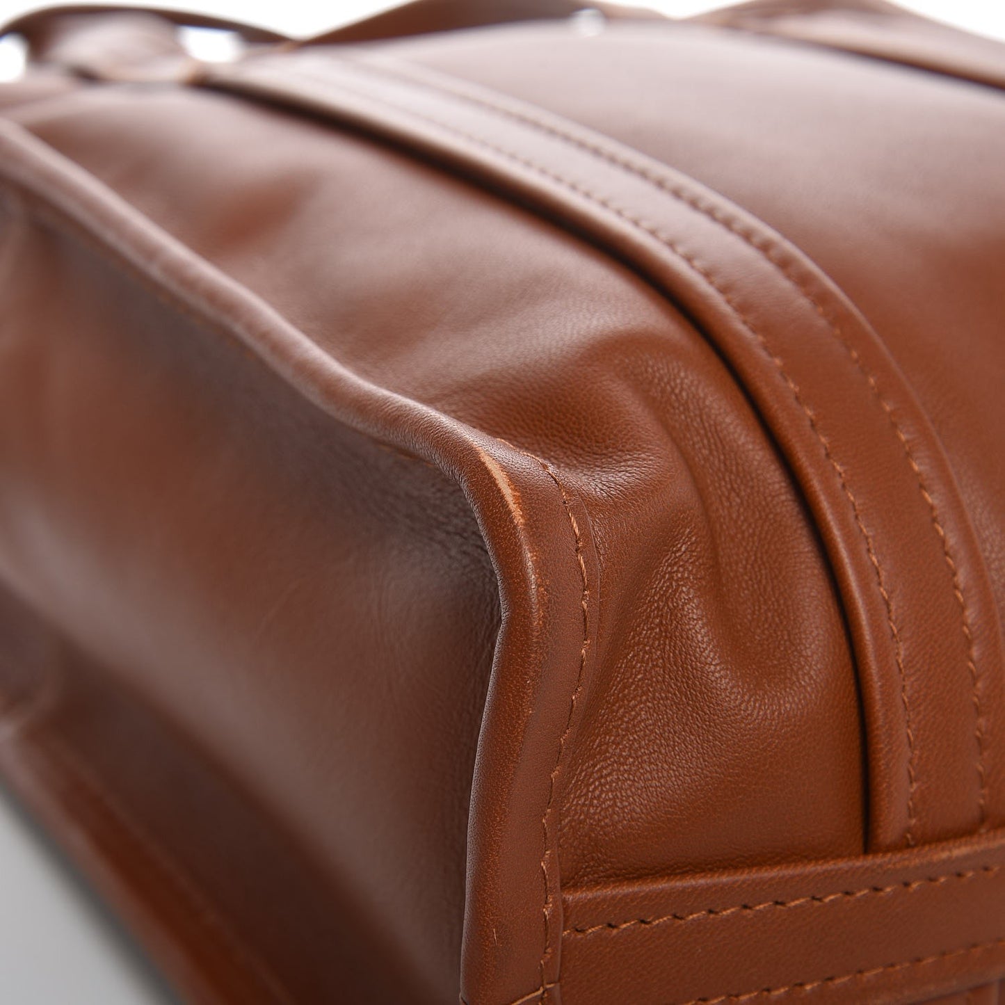 Agneau XS Bazar Shopper Tote Marron Fauve